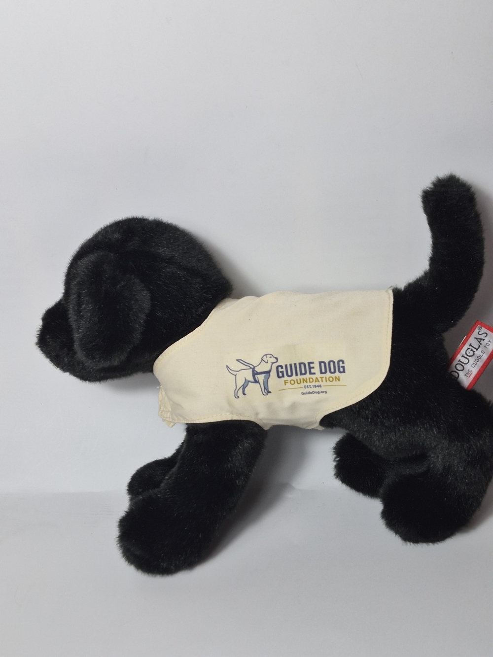 Douglas Cuddle Toys Black Lab 10" Plush With America’s Guide Dogs  Service